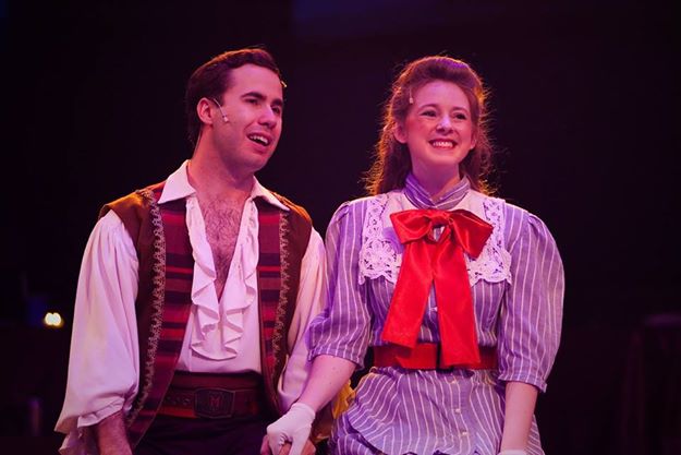 Frederick (L- Nick Lehan) and Mabel (R- Laura Whittenberger) in The Pirates of Penzance at Toby's Dinner Theatre. Photo Courtesy of Kirstine Christiansen.