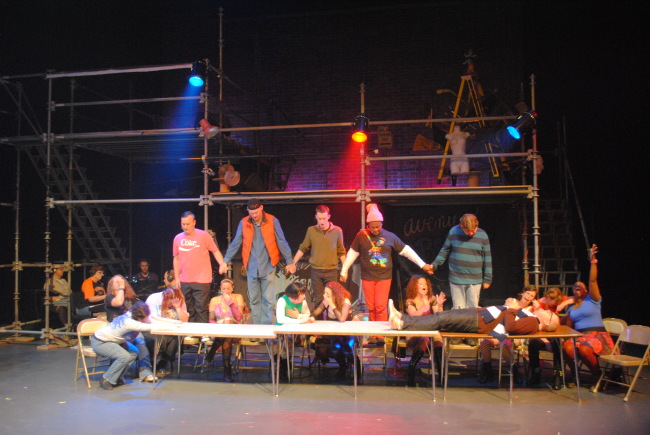 The company of Rent at Phoenix Festival Theatre