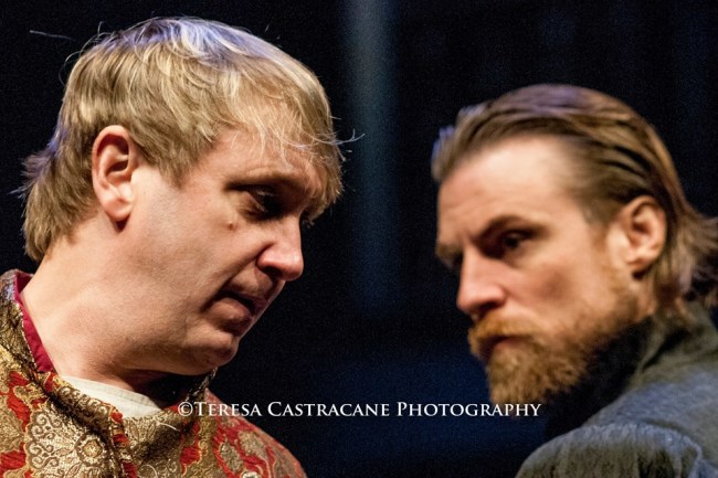 Richard II (l- Jonas David Grey) and Henry Bolingbroke (r-Patrick Kilpatrick) 