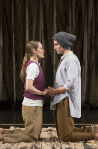 Zoë Waites as Rosalind and Andrew Veenstra as Orlando in the Shakespeare Theatre  Company production of William Shakespeare’s As You Like It, directed by Michael Attenborough.