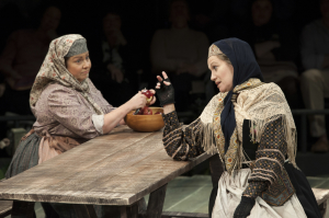 (L to R) Ann Arvia as Golde and Valerie Leonard as Yente in Fiddler on the Roof at Arena Stage at the Mead Center for American Theater October 31, 2014-January 4, 2015.