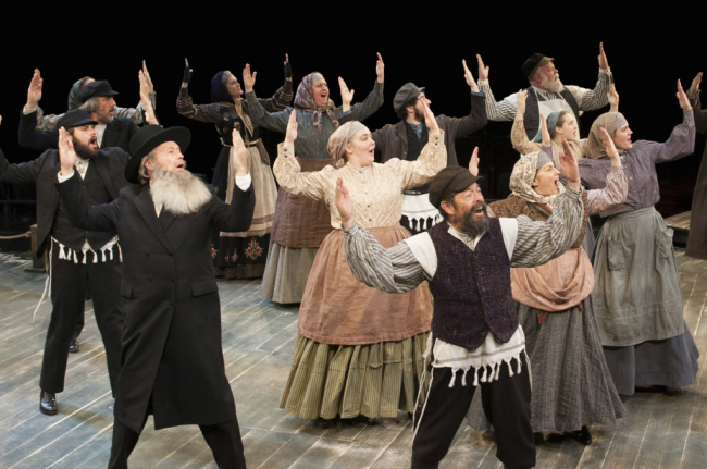 Jonathan Hadary as Tevye and the company of Fiddler on the Roof at Arena Stage at the Mead Center for American Theater October 31, 2014-January 4, 2015.