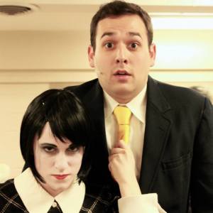 Wednesday Addams (L- Camryn Shegogue) and Lucas Beineke (R- Ryan Burke) 