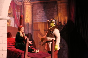 Fiona (L- Julie Parrish) and Shrek (R- Dickie Mahoney) 