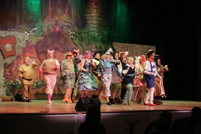 The Fairytale Creature Ensemble of Shrek the Musical performing "Freak Flag" 