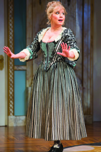 Dina Thomas as Lisette in the Shakespeare Theatre Company’s production of David Ives’s The Metromaniacs,