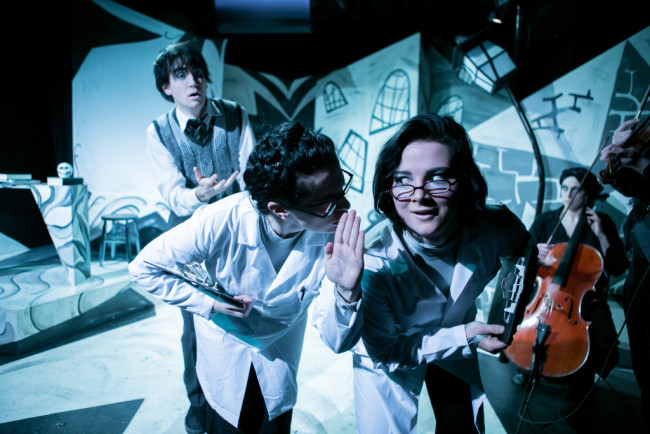 (L to R) Frank Cevarich as Francis, Lee Gerstenhaber, Madeline Key, and  Madeline Waters on cello