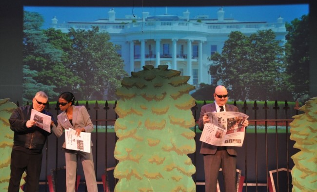 Featured for "The Secret Service Make Me Nervous": (L to R) Danny Brogan, Chinwe Nwosu and Steve Dasbach