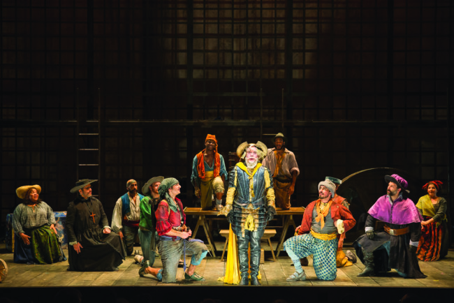 The cast of the Shakespeare Theatre Company’s production of Man of La Mancha, directed by Alan Paul