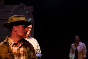 Poppa (Left- Dave LaSalle) with Momma (Center- Sarah Lynn Taylor) and Young Marta (Right- Heather Peacock)