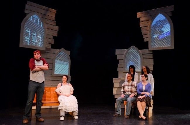 (Left Side) Poss (Sean Kelly) and Mary Charles (Heather Peacock)  (Right Side Clockwise from top left) Marta (Julie Herber) Cyn (Susan Porter) Hank (Dave LaSalle) and Kathy (Sarah Lynn Taylor) 