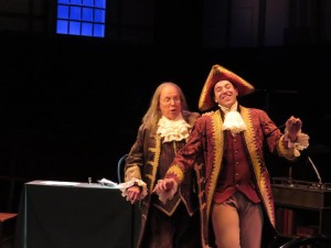 Ben Franklin (Left- John Stevenson) and Richard Henry Lee (Right- Jeremy Scott Blaustein)