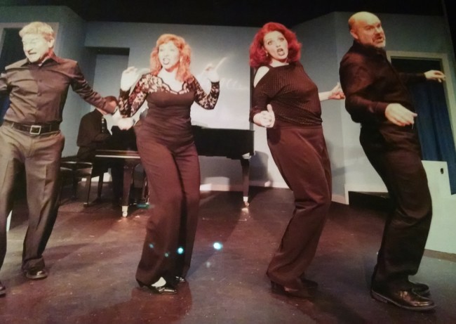 (L to R) Gary Hiel, Jennifer Viets, Alyson Shirk, and Steve Antonsen in Side by Side by Sondheim