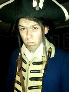 Matthew Hirsh as the Courier in 1776 at Toby's Dinner Theatre