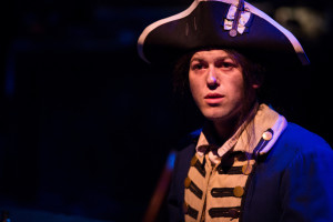 Matthew Hirsh as the Courier in 1776 at Toby's Dinner Theatre