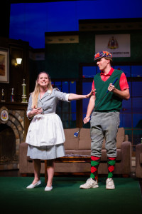 Left- Stephanie Walsh as Louise Heindbedder and Right- Brad Dressler as Justin Hicks