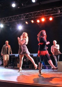 Rehearsal shot of Godspell at Silhouette Stages