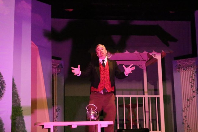 Tim Van Sant as the title character in The Sorcerer at The Salem Players