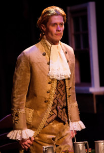 Brendan McMahon as Thomas Jefferson in 1776 at Toby's Dinner Theatre