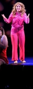 Victoria Meyers as Elle Woods in Legally Blonde at Montgomery College Summer Dinner Theatre