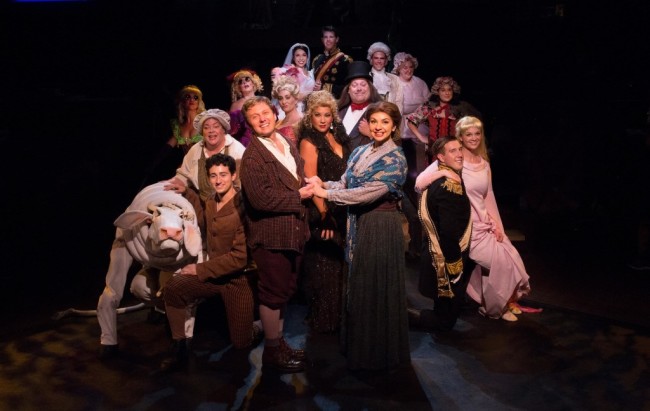 The Company of Into the Woods at Toby's Dinner Theatre