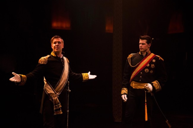 Justin Calhoun (left) as Rapunzel's Prince and Jonathan Helwig (right) as Cinderella's Prince