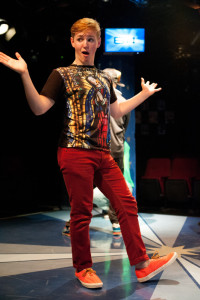 Griffin DeLisle as Mark in Altar Boyz at Spotlighters Theatre