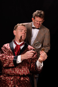 Jim Gallagher (left) as Sherlock Holmes and Nick Beschen (right) as Dr. Watson in Sherlock's Last Case