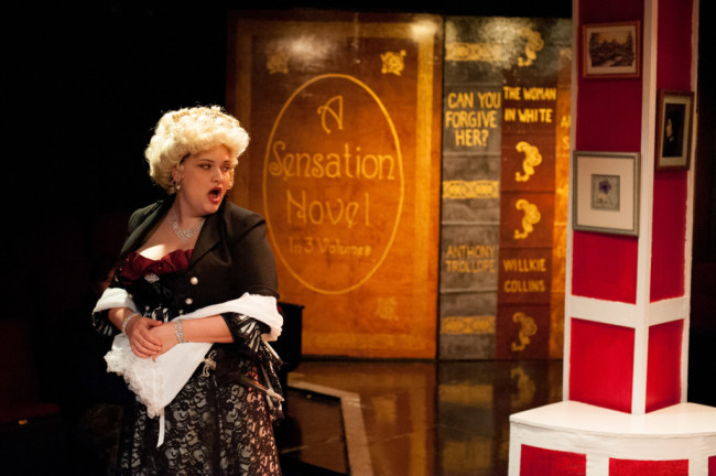 Evangeline Ridgaway as Lady Rockalda, The Yellow-Haired Panther in A Sensation Novel at Spotlighters Theatre