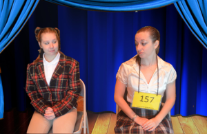 Emily Wesselhoff (left) as Logainne Schwarzandgrubenier, and Emily Morgan (right) as Marcy Park