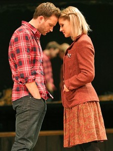 Stuart Ward (left) as Guy and Dani de Waal (right) as Girl in Once, now performing at The Kennedy Center