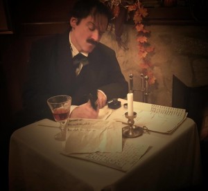 Jose de la Mar as Edgar Allan Poe in Poe's Last Stanza at Do or Die Productions