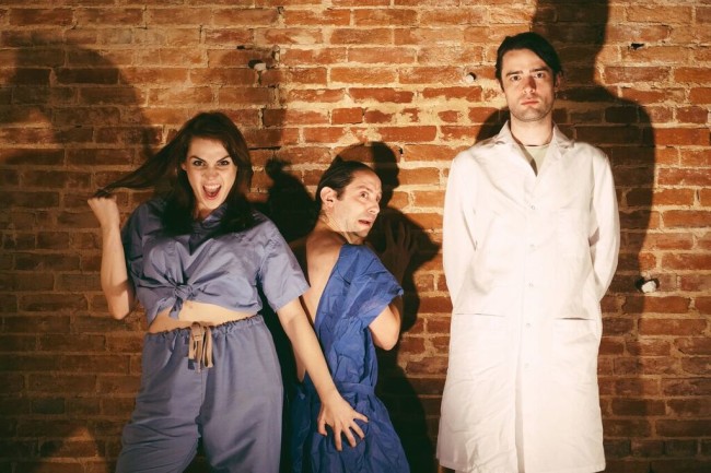 Emily Classen (left) Scott Burke (center) and Martin Kasey (right) in Impassioned Embraces at Annex Theatre