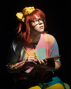 Emily Raines as Junie B. Jones, in Junie B. Jones Jingle Bells, Batman Smells at MET's Fun Company