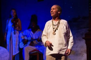 Armando Durán as Gower in Pericles at Folger Theatre