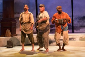 (L to R) U. Jonathan Toppo, MIchael J. Hume, and Cedric Lamar in Pericles at Folger Theatre