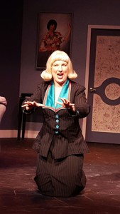 Kelly Rardon as Eve in Ruthless! The Musical at Dundalk Community Theatre