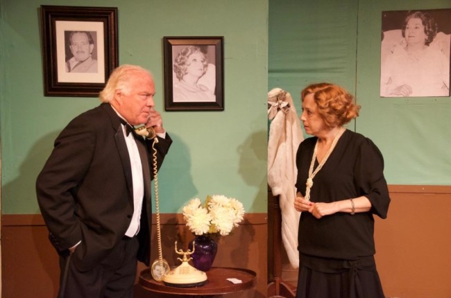 Richard Manichello (left) as Gilbert Marshall and Helenmary Ball (right) as Julie Cavendish in The Royal Family