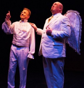 David James (left) as Clarence and David Bosley-Reynolds (right) as Joseph in It's a Wonderful Life: The Musical