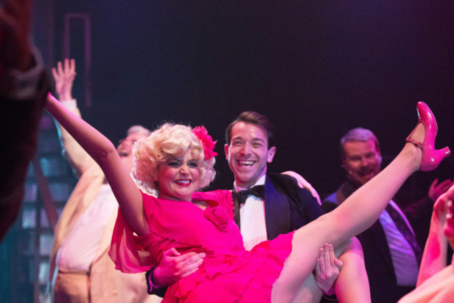 MaryKate Brouillet (left) as Violet Bick and Jeremy Scott Blaustein (right) as Sam Wainwright dancing through 'Syncopation Rag' in It's a Wonderful Life: The Musical