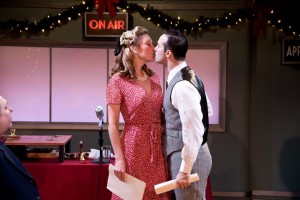 Sally Boyett (left) and Nick DePinto (right) in Annapolis Shakespeare Company's 'IT'S A WONDERFUL LIFE: A LIVE RADIO PLAY