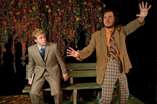 Tim Neil (left) as Peter and Charles Gearhart (right) as Jerry in Edward Albee's The Zoo Story