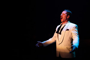 Russell Rinker as Emile de Becque in South Pacific at Toby's Dinner Theatre