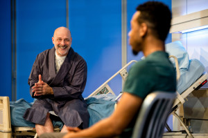 Mitchell Hebert (left) and Keith L. Royal Smith (right) in Under the Skin at Everyman Theatre