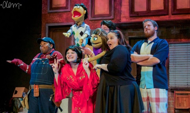 The cast of Avenue Q at Phoenix Festival Theater Company