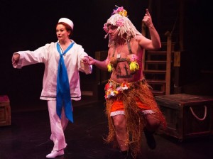 Teresa Danskey (left) as Nellie Forbush and Jeffrey Shankle (right) as Billis in South Pacific