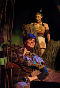 MaryKate Brouillet (below) as Peter Pan and Amanda Leigh Corbett (above) as Princess Tiger Lily in Peter Pan at Toby's Dinner Theatre