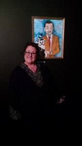 Baltimore Artist Alix Tobey Southwick at Stillpointe Theatre for her gallery exhibition "Imaginary Friends" 