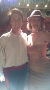 Carl Pariso (left) as Prince Eric and TheatreBloom Reviewer Amanda N. Gunther (right) at Milburn Stone Theatre's The Little Mermaid