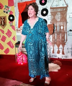 Susan L. Smithers as Vivian in Love, Sex, and The I.R.S. at Wolfpack Theatre Company